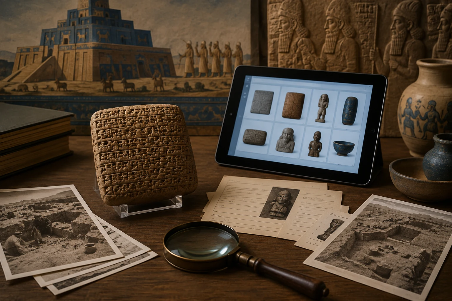 Fuentes arqueológicas, museísticas y digitales sobre Mesopotamia.